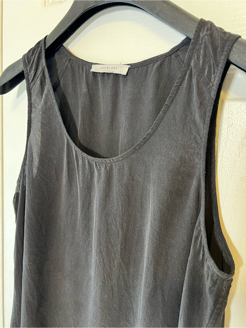 Everlane Black Silky Scoop Neck Tank